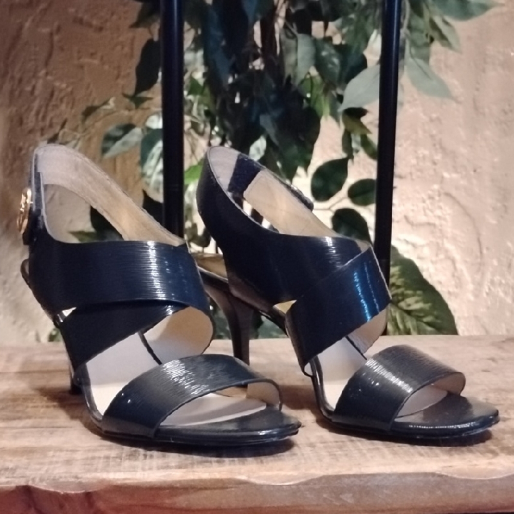 Z-008 Michael Kors Navy Blue Strappy Heels
